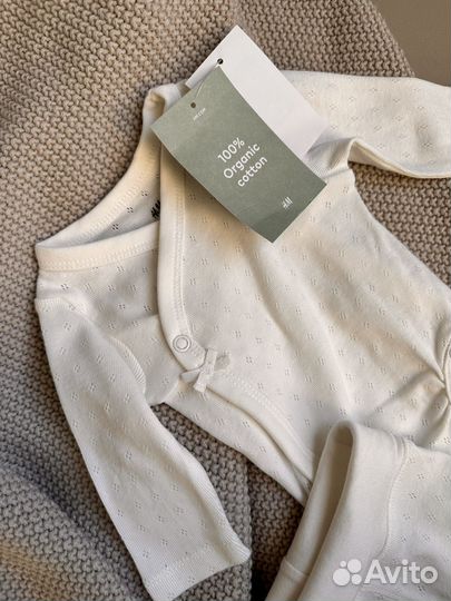 Новый комплект h&m для новорожденной 50, 68