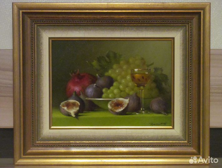 Натюрморт с фруктами. Холст. Масло. Подпись. люкс