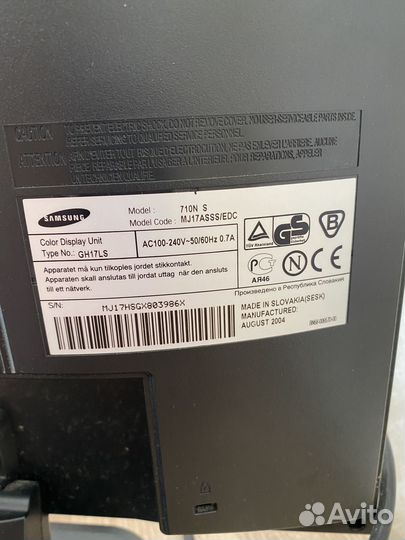 Монитор Samsung syncmaster 710n