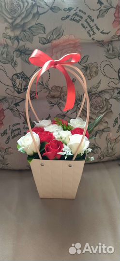 Букет роз из мыла