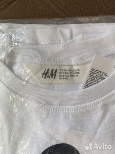 Новая футболка H&M 8-10 лет. 140 см