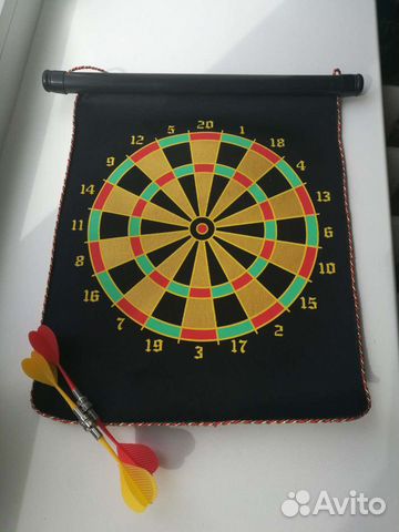Дартс двухсторонний в тубе, новый