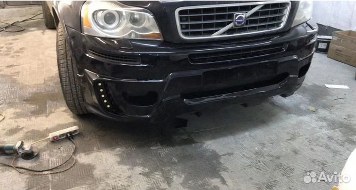 Накладка на передний бампер maxton Volvo XC90