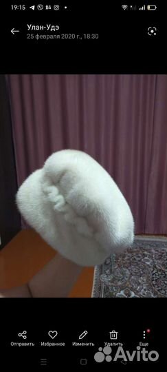 Шапка норковая женская