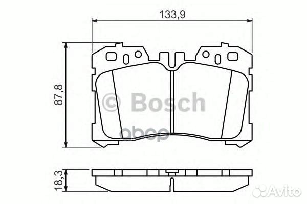 Колодки тормозные передние к-кт '0986494423 Bosch