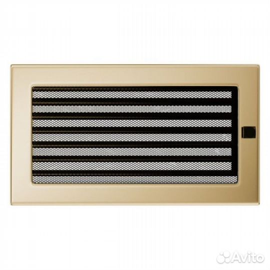 Вент решетка Kratki золото с жалюзи 22 см 22 см