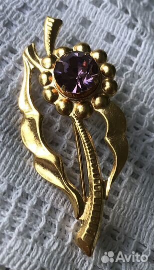 Броши латунь позолота СССР Чехословакия