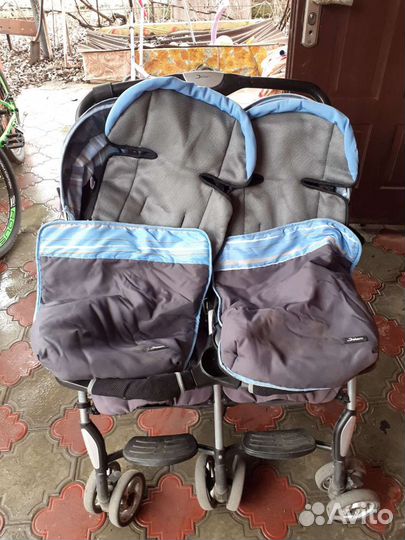 Коляска для двойни jetem трость