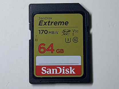 Карта памяти SanDisk (64Гб) Extreme sdxc