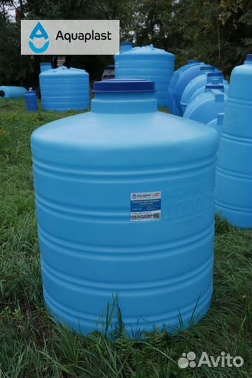 Резервуар пластиковый 1 тонна для гсм и топлива (в