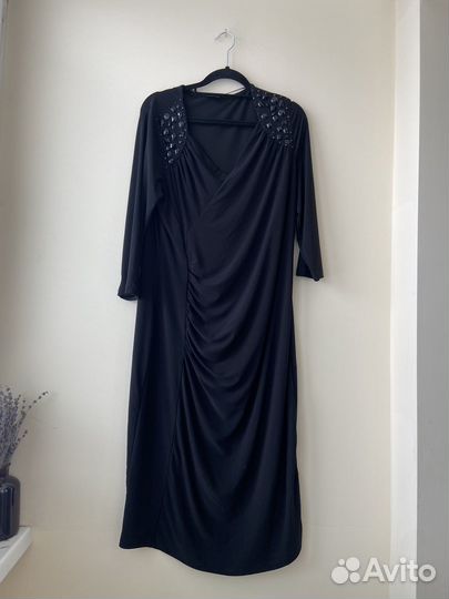 Нарядное черное платье 48