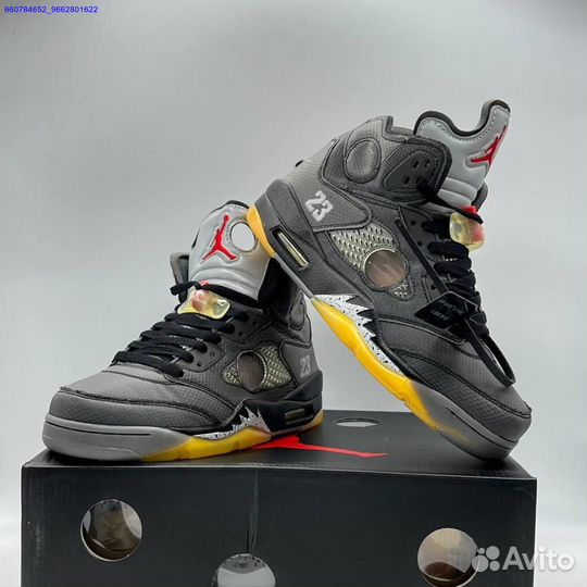 Кроссовки Nike Air Jordan 5 Retro Off-White (Арт.57382)