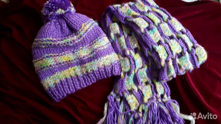 Детский комплект.шапка+шарфик