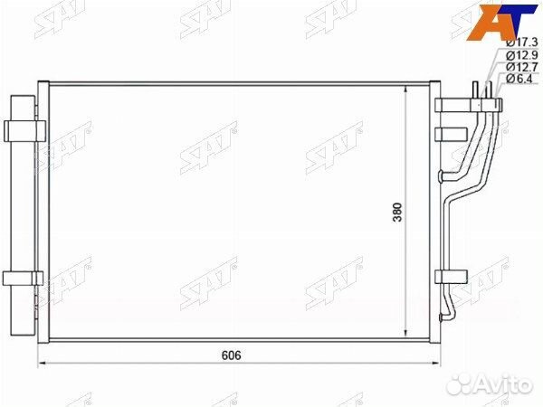 Радиатор кондиционера hyundai elantra IV 06-10, hy