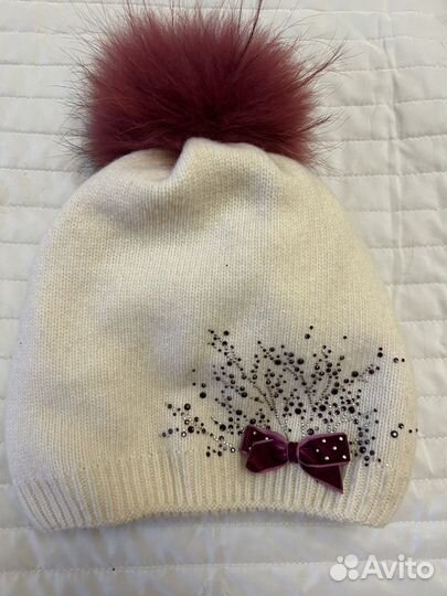 Шапка зимняя для девочки 56 58