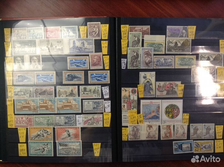 Зарубежные марки в альбоме 24 страницы