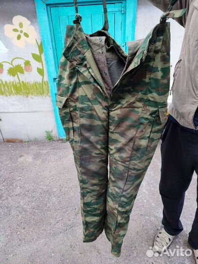 Ватные штаны из натуральной шерсти