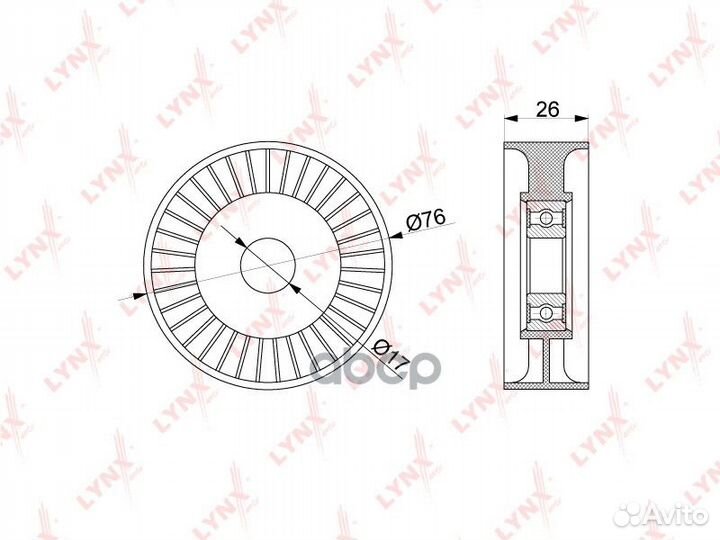 Ролик натяжной приводного ремня PB5207 lynxauto