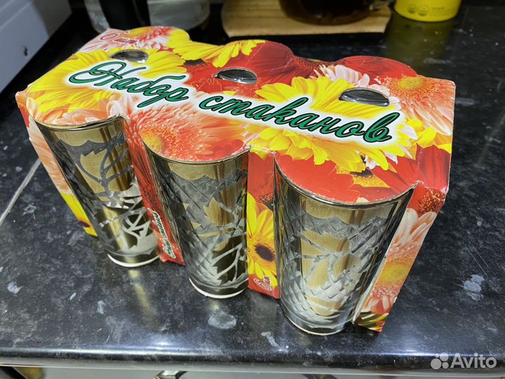 Набор стаканов подарочный 6 шт в упаковке