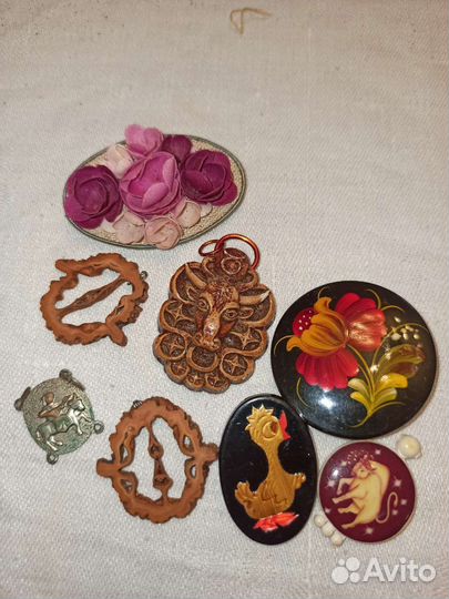 Броши, пряжки, подвески винтаж