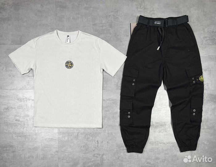 Футболка и штаны stone island