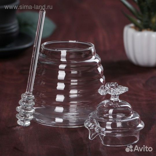 Баночка стеклянная для мёда и варенья Magistro «Пч