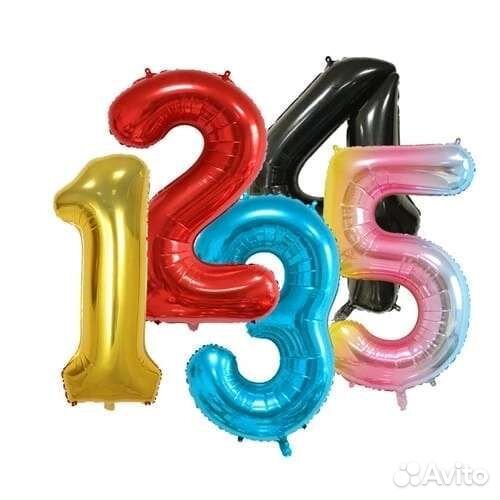 Шар цифра фольгированный