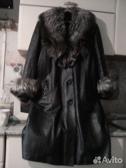 Кожаный плащ. жен. Весна, осень