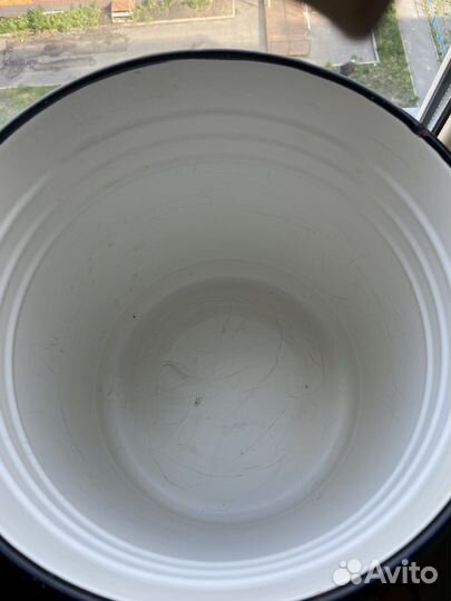 Ведро эмалированное СССР с крышкой