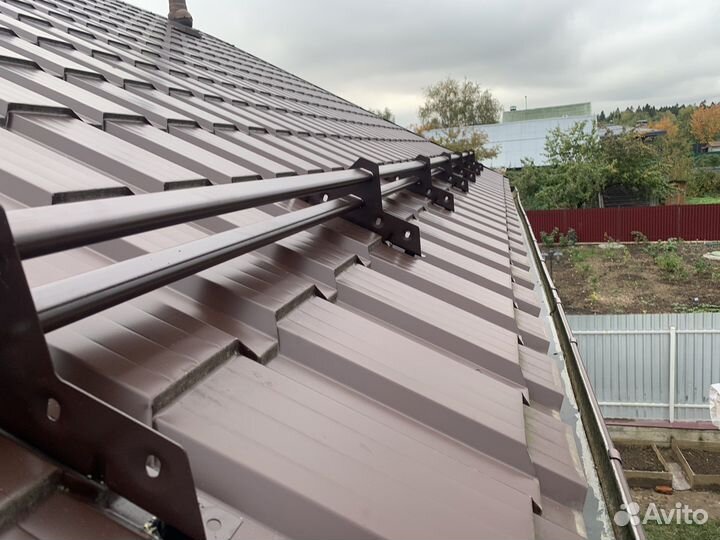 Установка снегозадержателей