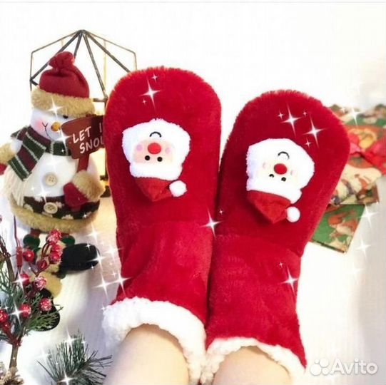 Тапки домашние новогодние