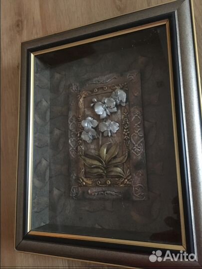 Кованная картина в стекле