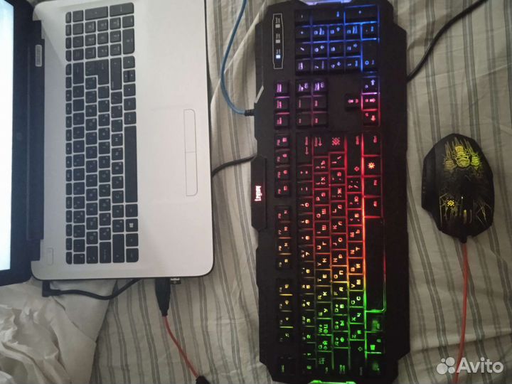 Игровая клавиатура и мышь defender