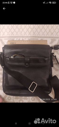 Мужская кожаная сумка бу bally