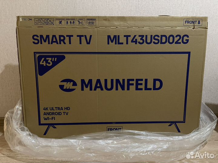 Телевизор 4k maunfeld 43