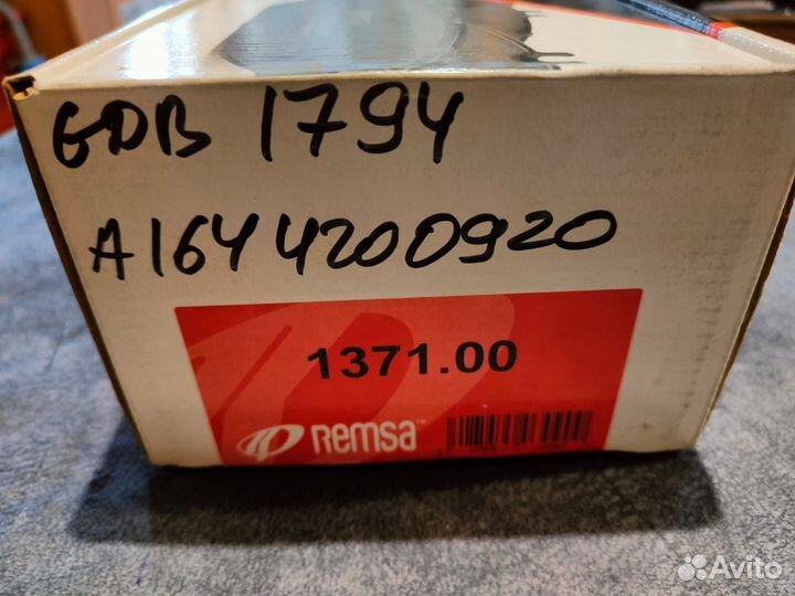 Колодки на mercedes w164