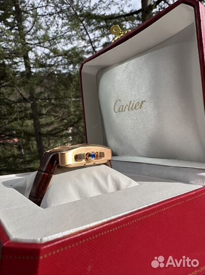 Часы Cartier мужские позолота, сталь