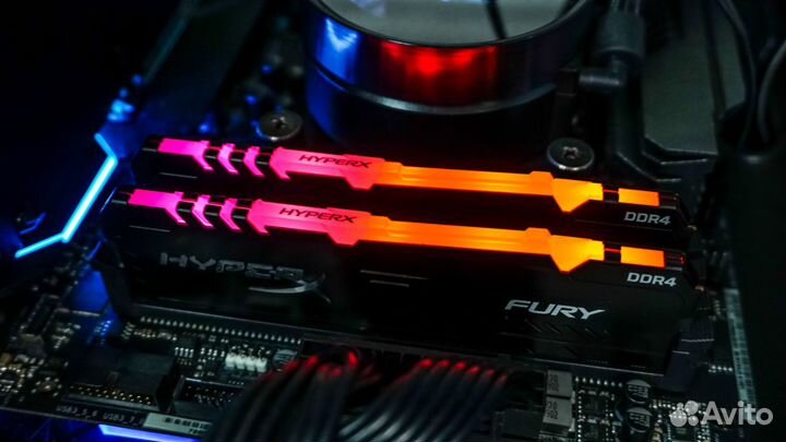 Озу память Kingston fury Beast Black RGB, 2 х 8 Гб