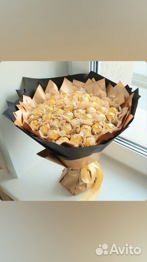 Букет из конфет, букет из чипсов, букет рафаэлло