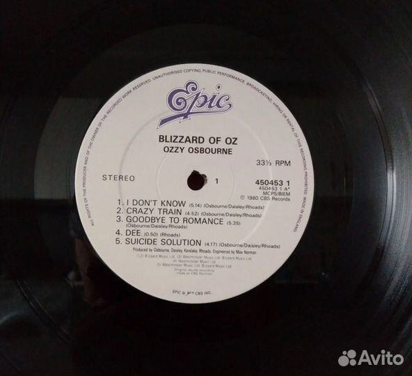 Ozzy osbourne - blizzard OF OZZ