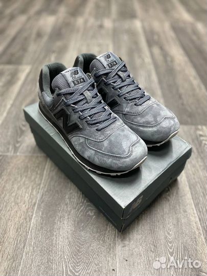 Кроссовки мужские New balance 574 серый премиум