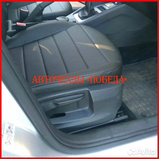 Чехлы Skoda Octavia A7 из экокожи чёрные Классика