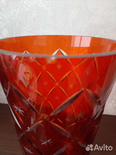 Ваза из СССР 70х годов, чешский хрусталь