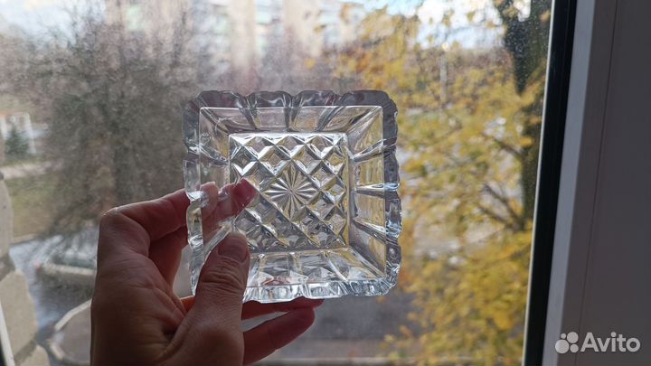 Блюдце креманка хрустальная СССР