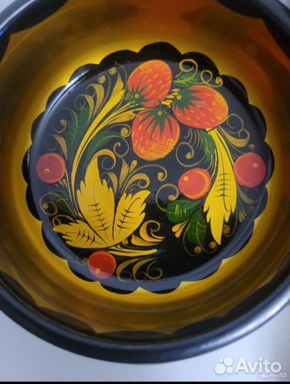 Посуда хохлома СССР пиалы, плошки, стопки, стаканы