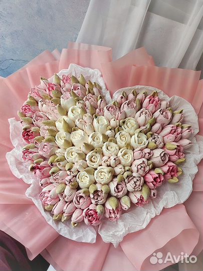 Букет тюльпанов из зефира