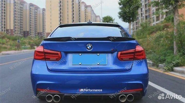 Козырек задний BMW 3 F30 черный глянец