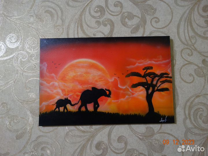Картина акрилом на холсте