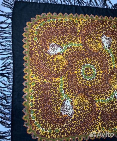 Большая шаль шерсть новая винтаж 60-ые годы