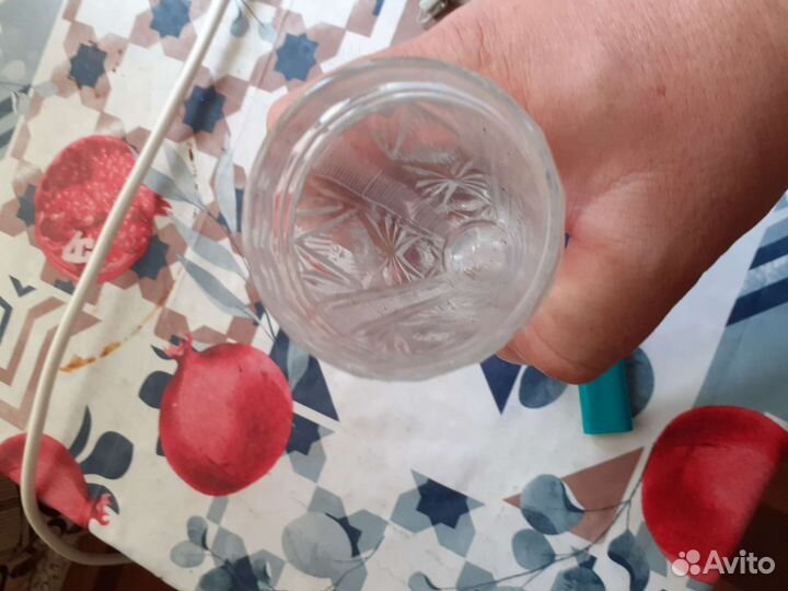 Ваза для цветов, синее стекло, СССР